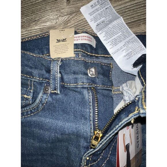 Levi's Boys' 514 Straight Fit Performance Jeans - Medium Wash Size 4. NWT. Z - Picture 3 of 10